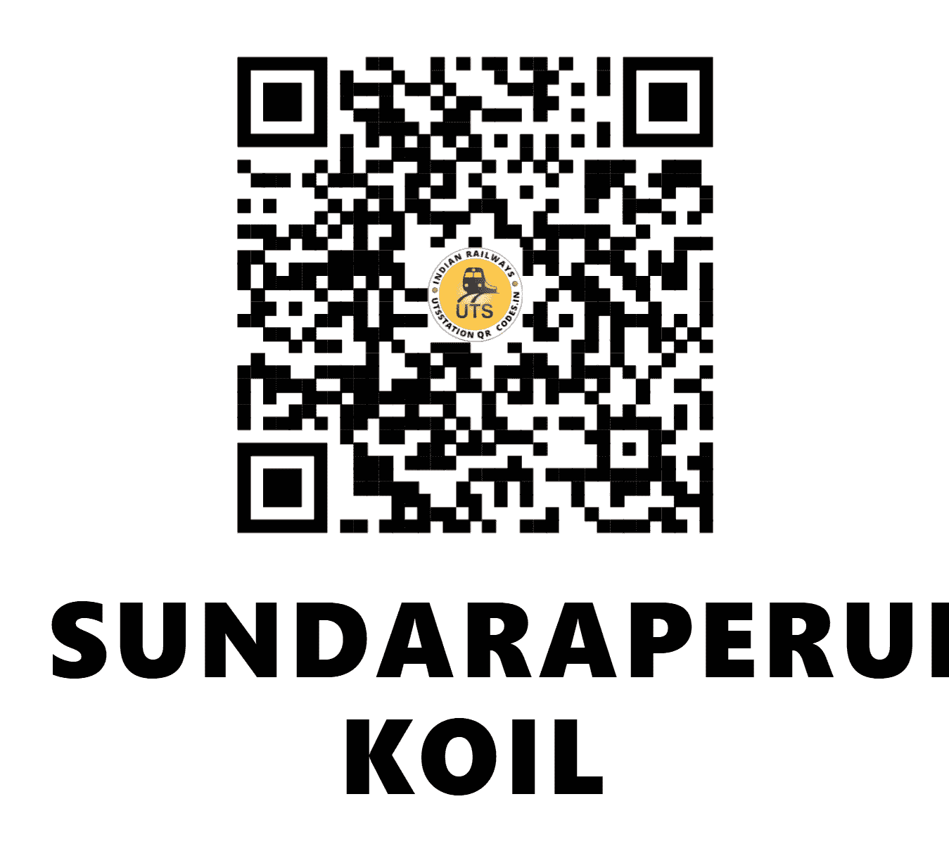 UTS QR Code for SUNDARAPERUMAL KOIL - SPL (SR - TAMIL NADU)